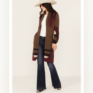 SHYANNE WOMEN'S SOUTHWESTERN DUSTER CARDIGAN